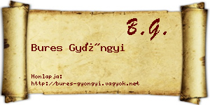 Bures Gyöngyi névjegykártya