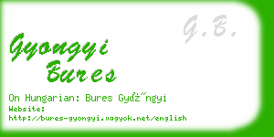 gyongyi bures business card